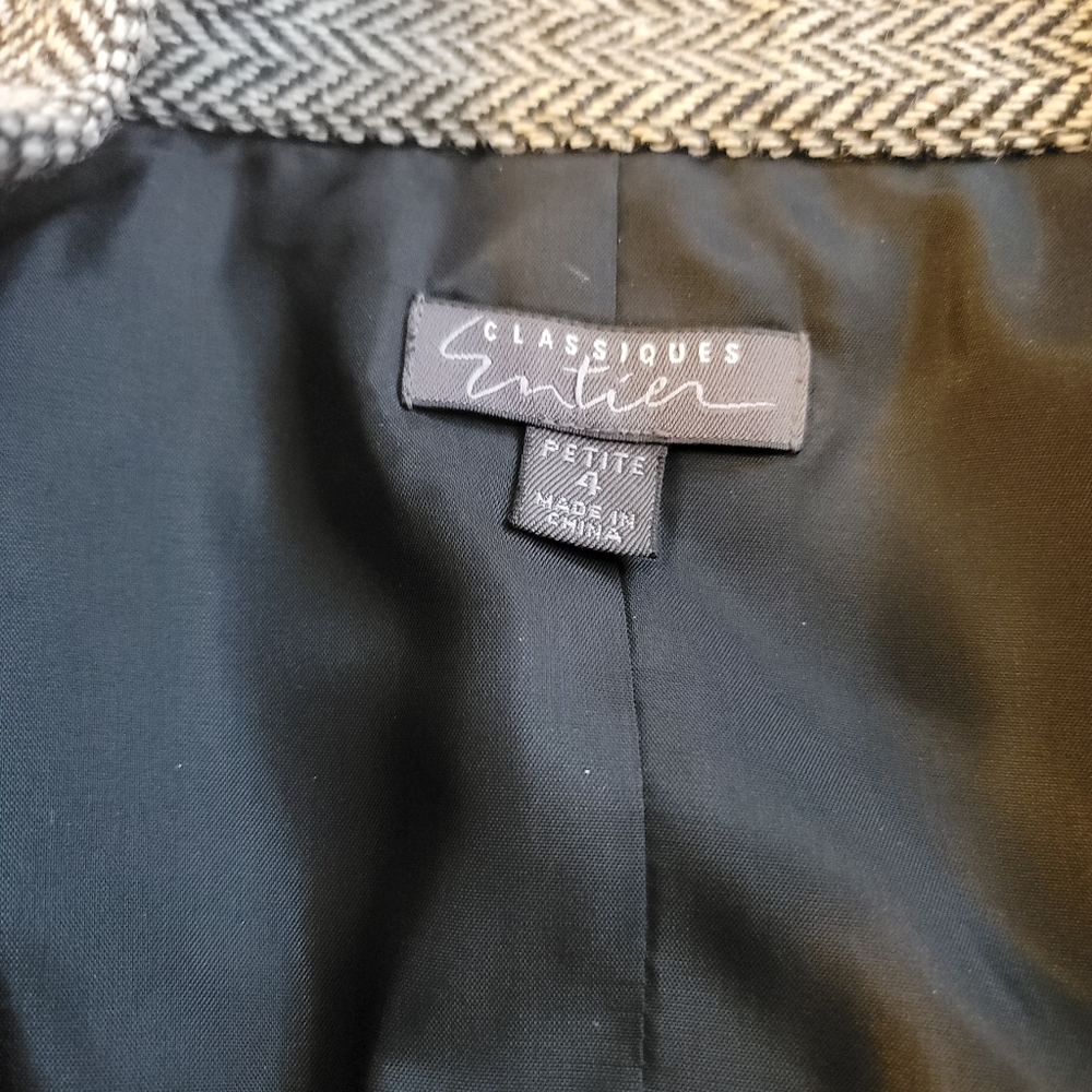Classiques Entier VTG Black/white Cropped Jacket SZ 4 - Picture 7 of 8